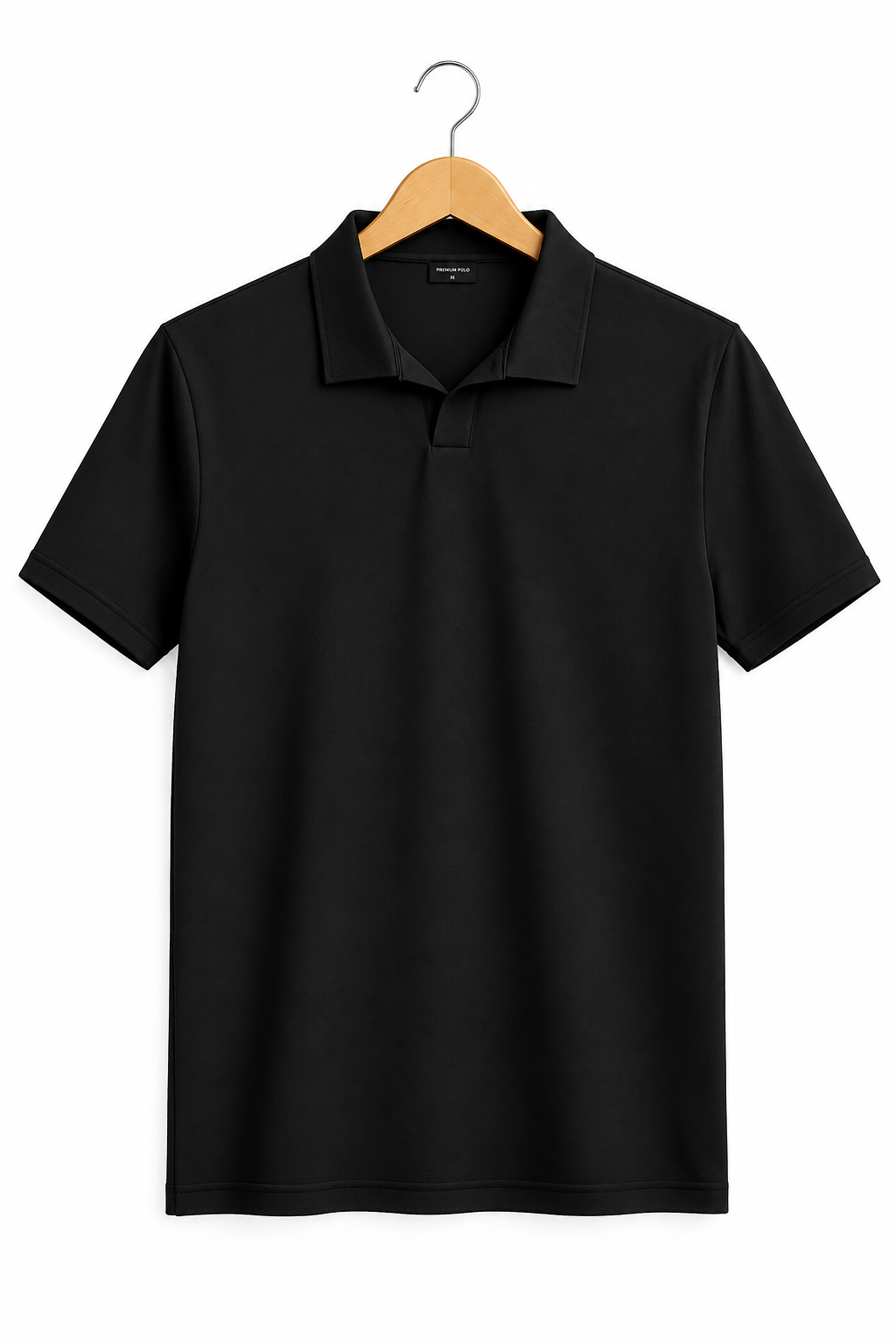 056b1447-a39b-45e7-b93d-9d9c73618ae1 Classic Black Premium Polo Shirt - Image 1